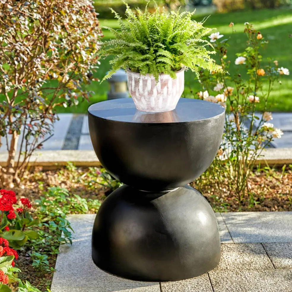 Glitzhome® 18" Multi-Functional Terrazzo Garden Stool