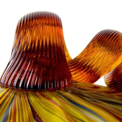 Glitzhome® Multi Striped Glass Pumpkin & Gourd Set