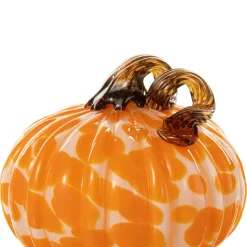 Glitzhome® Orange Glass Pumpkin & Gourd Set