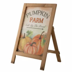 24" GlitzHome® Pumpkin Farm Wooden Porch Sign
