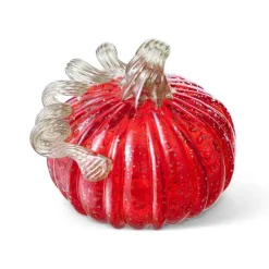 Glitzhome® Red Glitter Glass Gourd