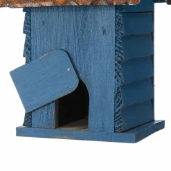 Glitzhome® 12" Retro Blue Distressed Cottage Birdhouse