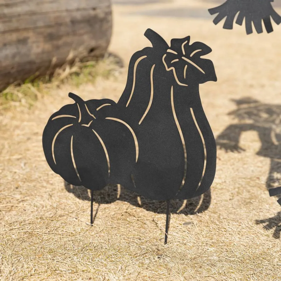 Glitzhome® Set of 3 Fall Metal Scarecrow Silhouette Yard Stakes
