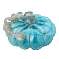Glitzhome® Short Glass Pumpkin, Blue