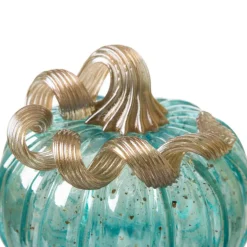 Glitzhome® Small Glass Pumpkin, Blue
