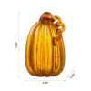 Glitzhome® Tall Crackle Glass Pumpkin, Amber