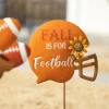 Glitzhome® 24" Thanksgiving Metal Football & Turkey Yard Stakes Set