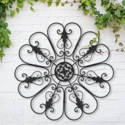 Glitzhome® 23.75" Traditional Iron Scroll Wall Décor