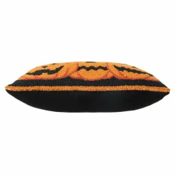 Glitzhome® 18" x 12" Hooked Halloween Pumpkins Pillow