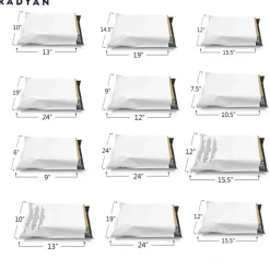 Glossy White Poly Bag Mailer Envelopes | RADYAN
