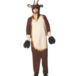 Goat Adult Costume Polyester Jumpsuit Foam Horns and Headpiece