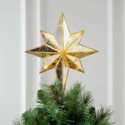 15" Gold Bethlehem Star Lighted Tree Topper by Ashland®