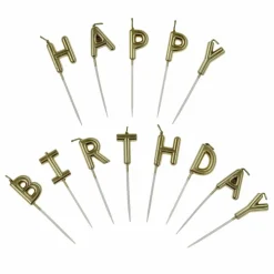 Gold Birthday Candle Set by Celebrate It™