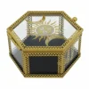 4.75" Gold & Black Sun & Moon Hexagon Tabletop Box by Ashland®
