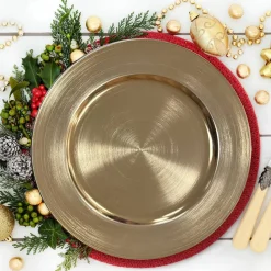 13" Gold Chargers 6 Pack by Celebrate It™