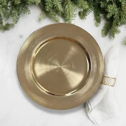 13" Gold Chargers 6 Pack by Celebrate It™