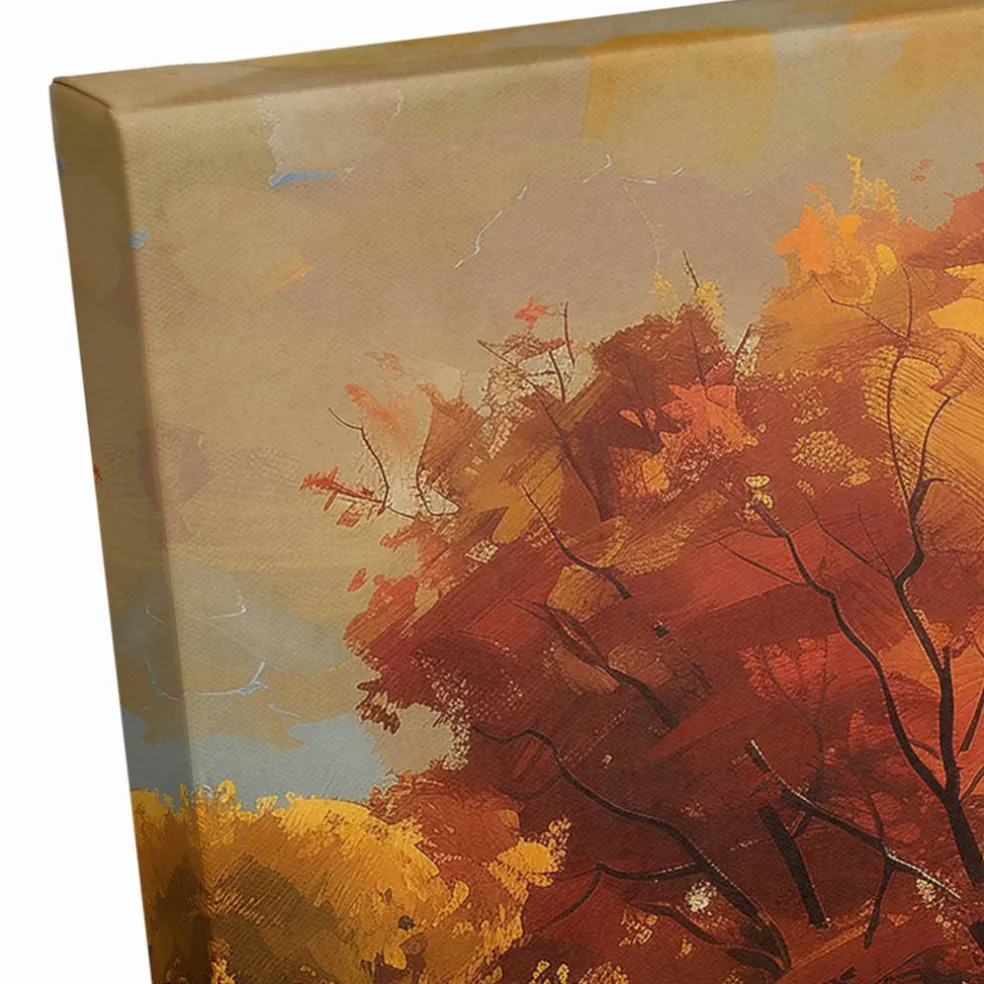 Golden Hour Fall Farmhouse 18" x 12' Canvas Wall Art
