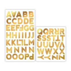 Gold Foil Block Alphabet Iron-On Transfers by Make Market®