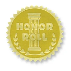 Gold Foil Embossed Seals, Honor Roll