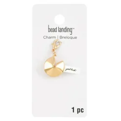 Gold Fortune Cookie Charm by Bead Landing™