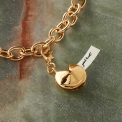 Gold Fortune Cookie Charm by Bead Landing™