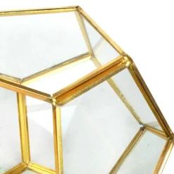 Gold Geometric Glass Terrarium by Ashland®