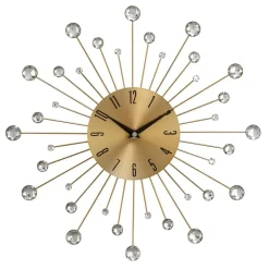 Gold Glam Metal Wall Clock