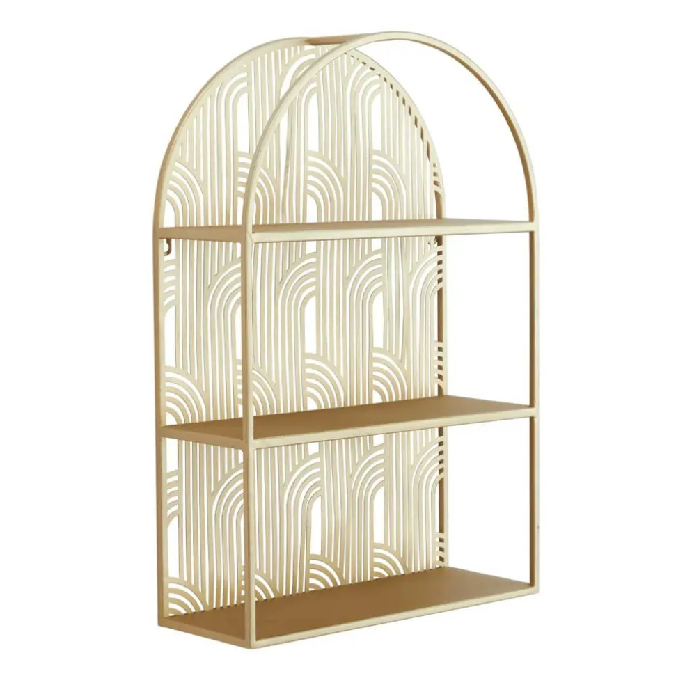 Gold Glam Wall Shelf, 16" x 6" x 24"