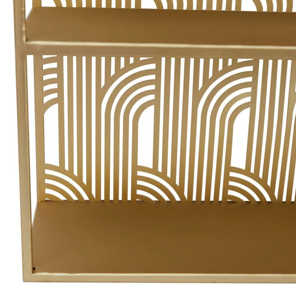 Gold Glam Wall Shelf, 16" x 6" x 24"