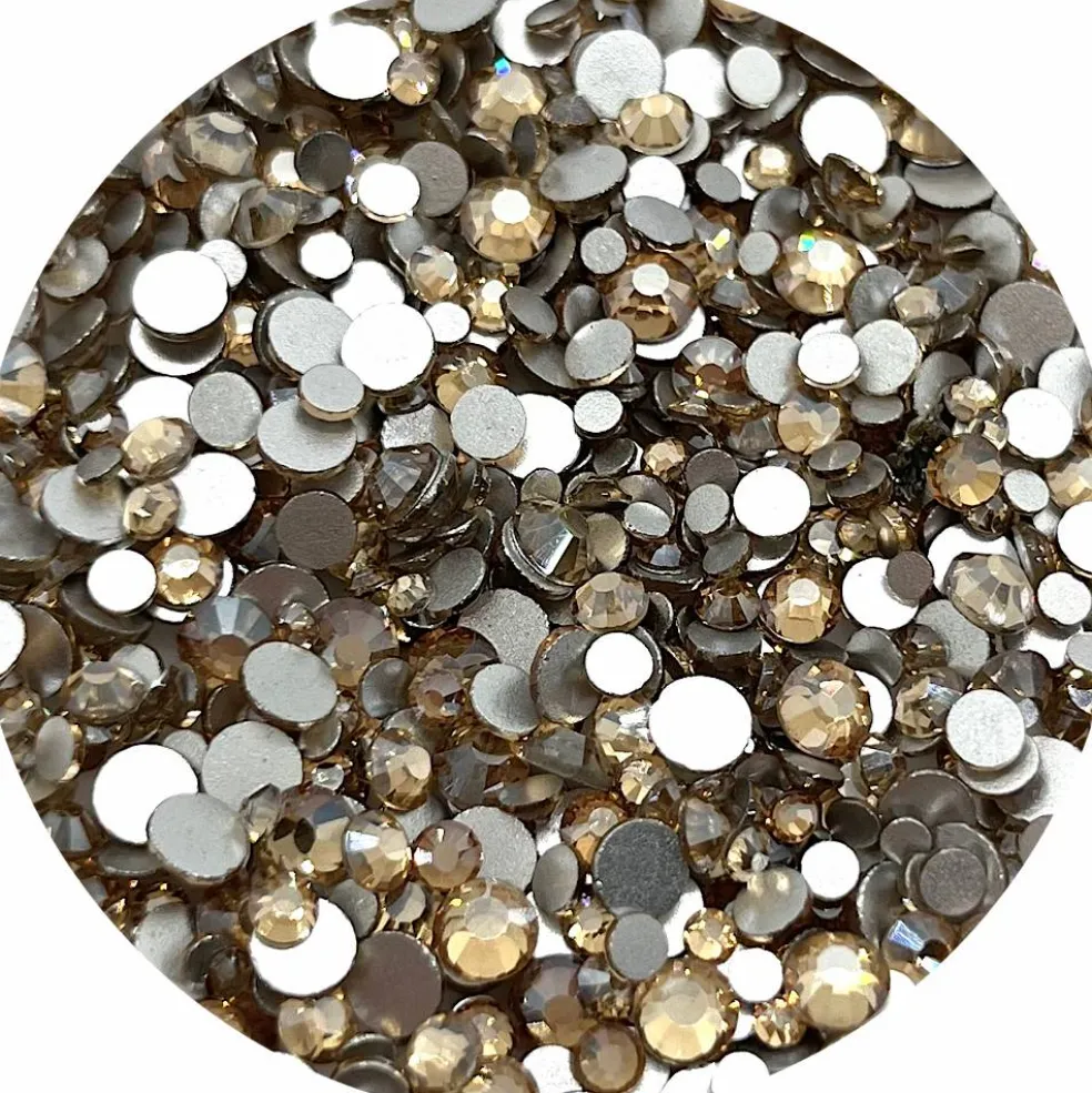 Gold Glass Rhinestones - Flatback Non-Hotfix by Glitter Heart Co.™