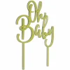 Gold Glitter Oh Baby Cake Topper by Makery®