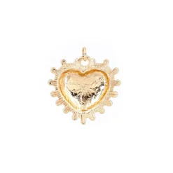 Gold Hammered Metal Heart Pendant by Bead Landing™