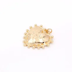Gold Hammered Metal Heart Pendant by Bead Landing™