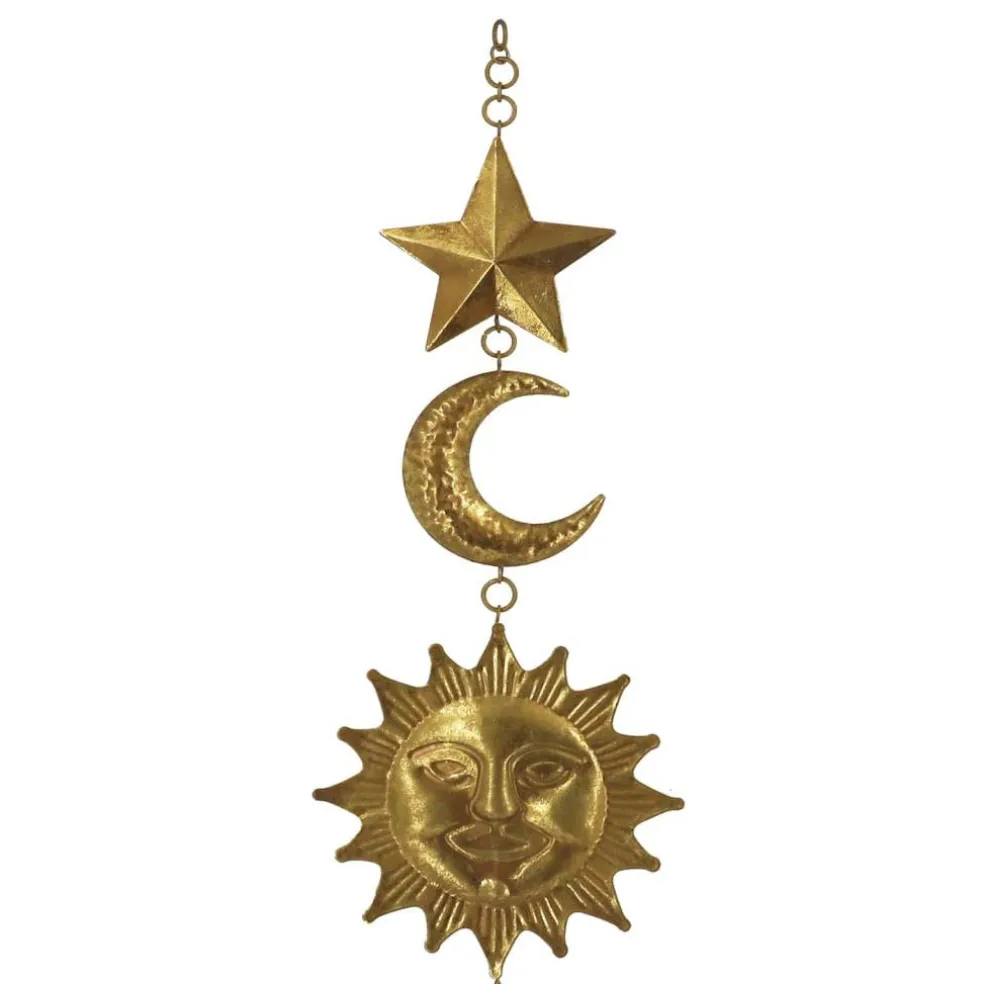 32.5" Gold Hanging Sun Wall Décor by Ashland®