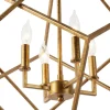 30" Gold Iron Modern Caged Chandelier