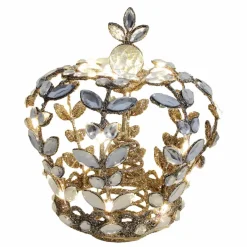 8" Gold Jeweled Crown Lighted Tree Topper by Ashland®