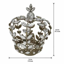 8" Gold Jeweled Crown Lighted Tree Topper by Ashland®