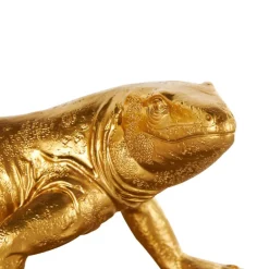 6" Gold Lizard Crawling Decorative Bookend Set