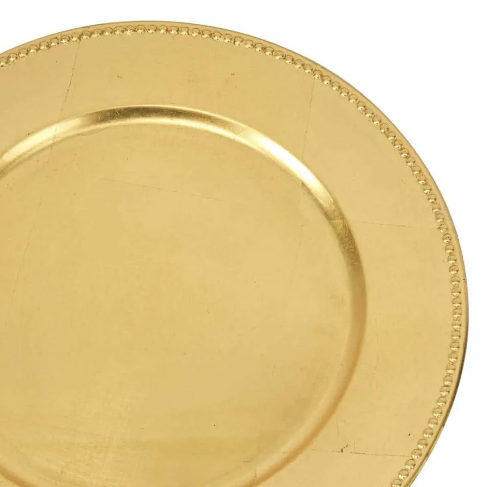 13" Gold Melamine Plastic Chargers, 8ct.