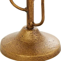 Gold Metal Abstract Mushroom Inspired Candle Holder Set