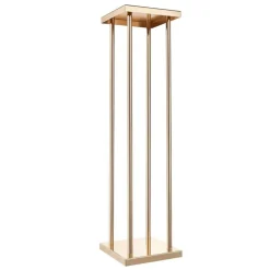 Gold Metal Cube Column Centerpiece Flower Stand 10PCS for Event Decor