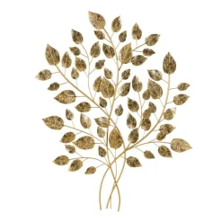 33" Gold Metal Leaf Metallic Wall Décor