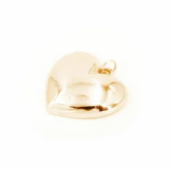 Gold Metal Puffy Heart Pendant by Bead Landing™