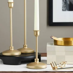 Gold Metal Taper Candle Holder by Ashland®