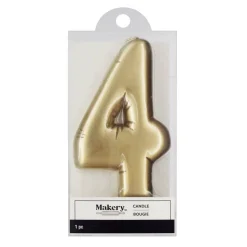 Gold Number Candle by Makery™