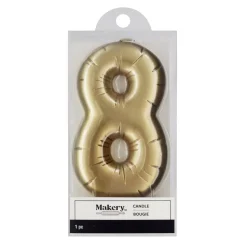 Gold Number Candle by Makery™
