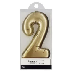 Gold Number Candle by Makery™