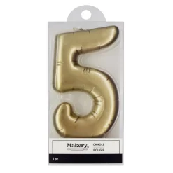 Gold Number Candle by Makery™