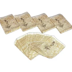 500 Gold Paper Gift Bags Shopping Sales Tote Bags 5 x 7"