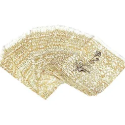 500 Gold Paper Gift Bags Shopping Sales Tote Bags 5 x 7"